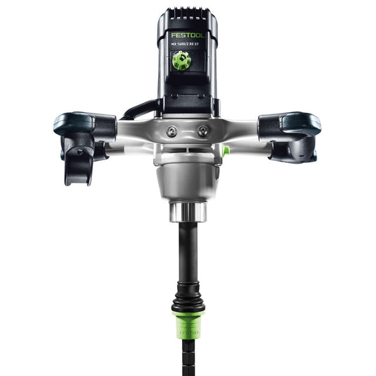 Festool Rührwerk MX 1600/2 RE EF HS3R Frontansicht mit Rührkorb und ErgoFix-Höhenverstellung