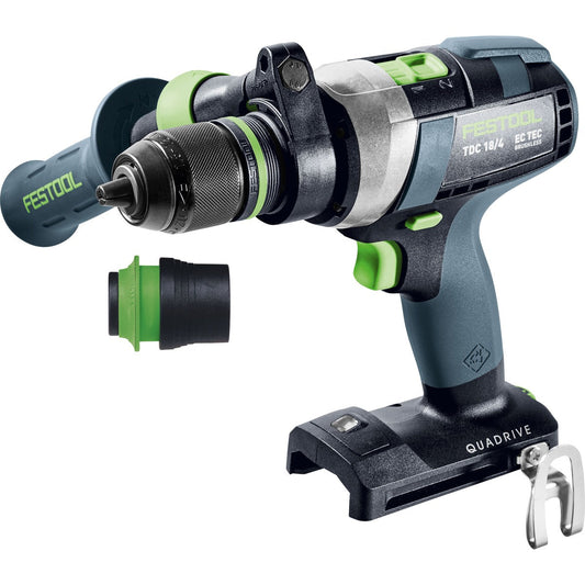 Festool QUADRIVE TDC 18/4 Akku-Bohrschrauber mit FastFix Schnittstelle und Wechselaufsätzen