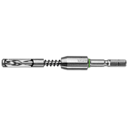 Festool Zentrierbohrer ZB HS D 5 EURO CE mit gefederter Führungshülse und auswechselbarem 5mm Bohrer