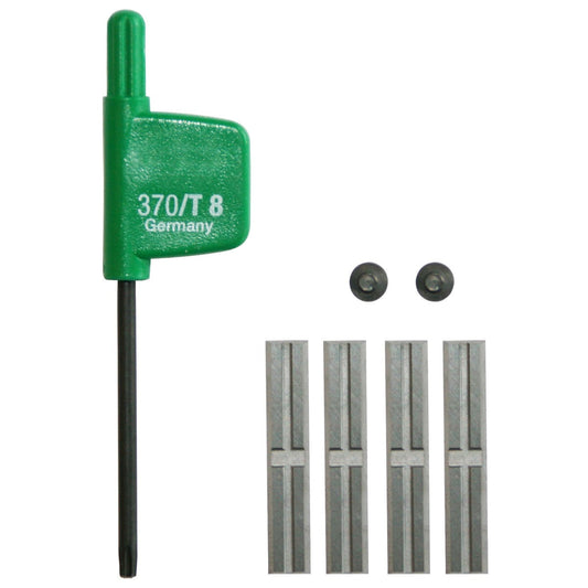 Festool Wendeplatten-Set mit grünem TX-Schlüssel T8, 4 Hartmetall-Wendeplaten und 2 Befestigungsschrauben