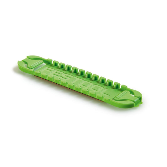 Festool Klebepad FS-KP/30 grün mit Aussparungen für sichere Befestigung der Führungsschiene in Draufsicht.