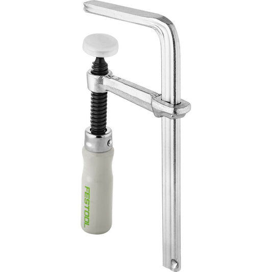 Festool Schraubzwinge FSZ 120 mit Holzgriff und Stahlkörper, Spannweite 120 mm für Führungsschiene.