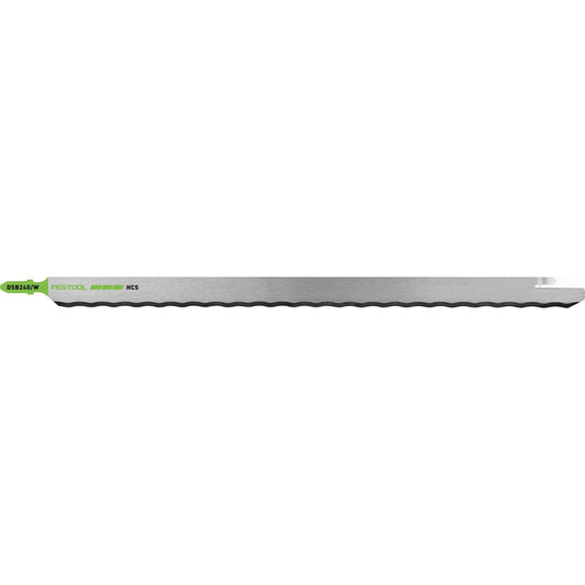 Festool Sägeblatt DSB240/W HCS mit Wellenschliff für Dämmstoffsäge, grüne T-Schaft-Aufnahme.