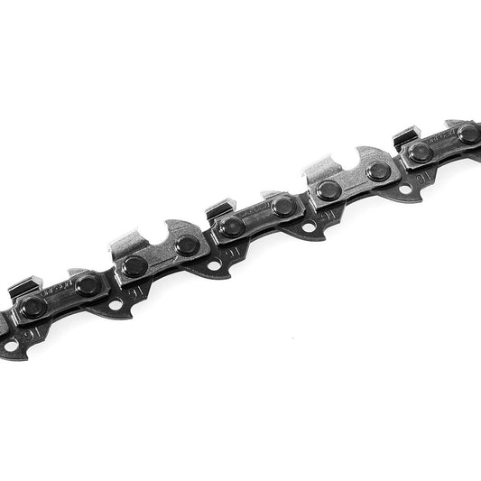 Festool Sägekette mit 3/8 Zoll Kettenteilung für Schwertsägen, Draufsicht des Kettenbelags mit Schneidzähnen