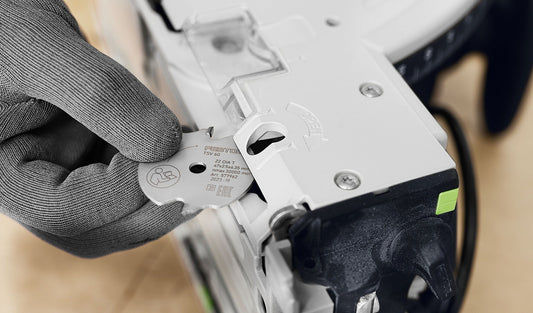 Festool Vorritz-Sägeblatt WOOD FINE CUT SPECIAL DIA 47 mit Diamant-Schneidezähnen, Detailansicht der Zahnform