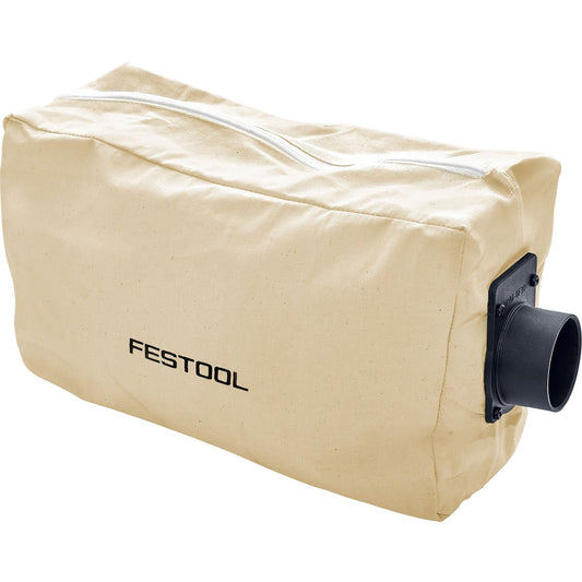 Festool Spänefangbeutel SB-HL mit Reißverschluss und Anschlussadapter für mobilen Einsatz beim Hobeln.