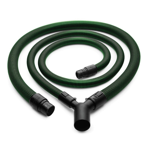 Festool Absaug-Set AB-AS CS/TKS mit grünem Doppel-Saugschlauch und Y-Anschlussstück für Unterflurzugsägen