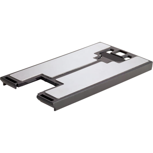 Festool Laufsohle LAS-St-PS 420 aus Stahl für Stichsägen, Draufsicht mit Schleifbelegen