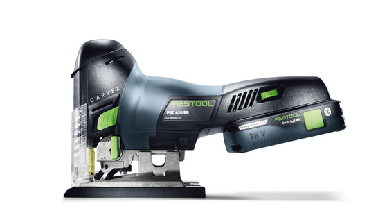 Festool PSC 420 EB Akku-Pendelstichsäge mit 18V Akku, Seitenansicht