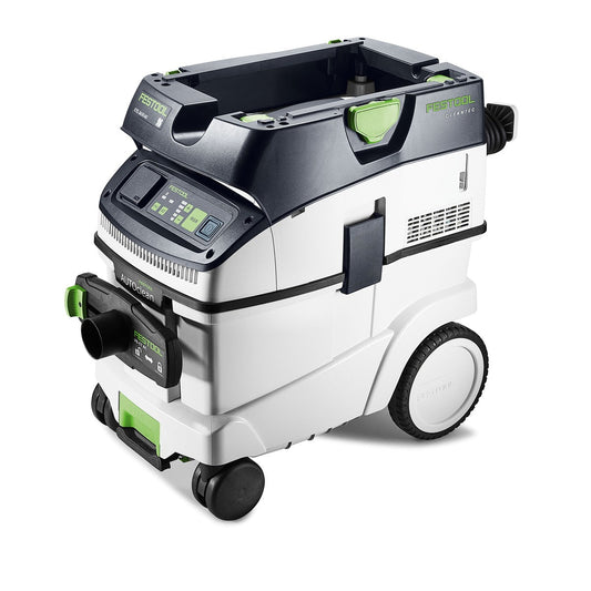 Festool Absaugmobil CLEANTEC CTL 36 EI AUTOCLEAN Hauptansicht mit Bedienfeld, Auffangbehälter und Rollen