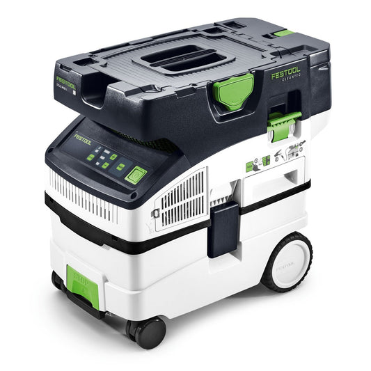 Festool CLEANTEC CTLC MIDI I-Basic Akku-Absaugmobil mit Bedienfeld und Staubbehälter