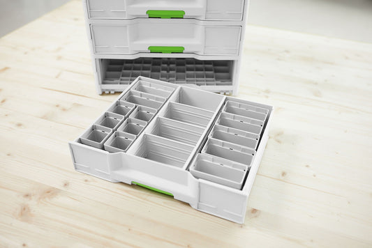 Festool Einsatzboxen Set 50x50/50x100x68 mit Schaumstoffpads für Sortainer³ und Systainer³ Combi