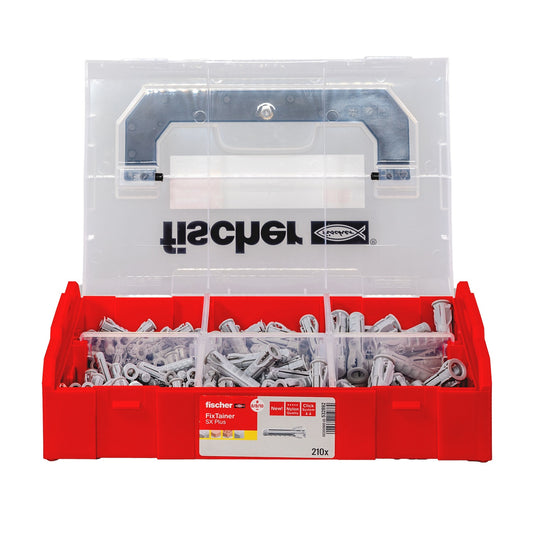 fischer L-BOXX mini SX Plus – offene Dübelbox mit Inhalt