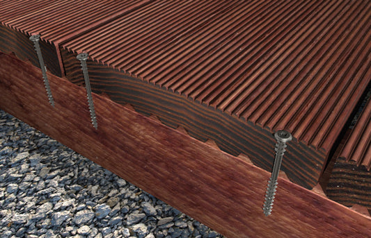 Holzterrasse Montage mit Terrassenschrauben