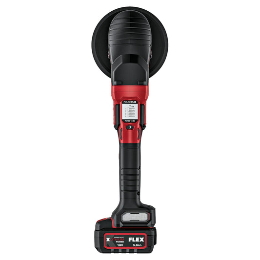 FLEX Akkupolierer PE 150 18-EC C Set Draufsicht - Schleiftitan.de