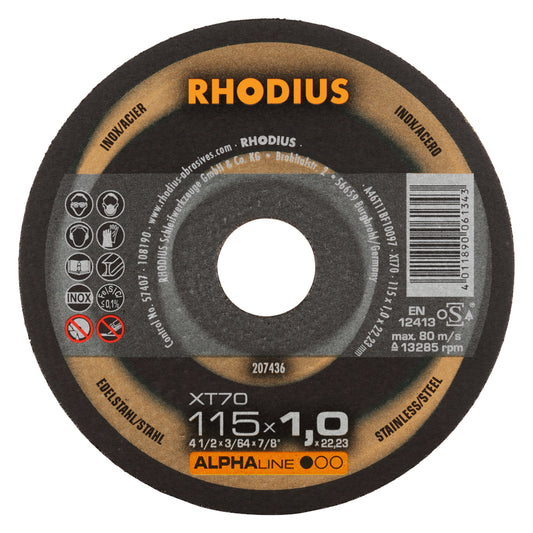 Rhodius XT 70 Trennscheibe Ø 115 x 1,0 mm