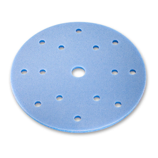 Sia 7979 siasponge flat Schleifscheibe blau mit Lochung, Draufsicht