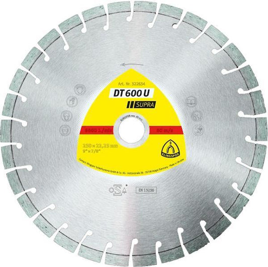 Klingspor Diamanttrennscheibe DT 600 U SUPRA - Schleiftitan.de