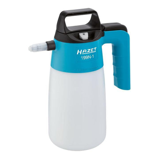 HAZET Vordruck-Spritzgerät 199N-1 mit 1 Liter Füllmenge, blau-weißes Sprühgerät für Reinigung und Entfettung.